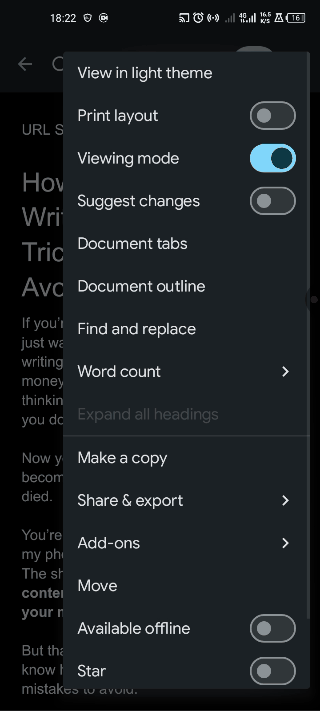 GIF showing how to share Google Docs file link